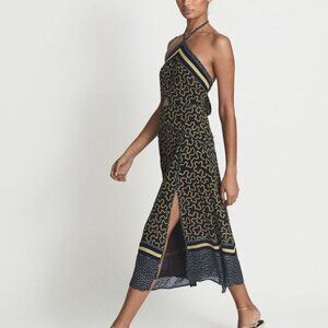 Reiss Alexandria halter scarf dress NWT